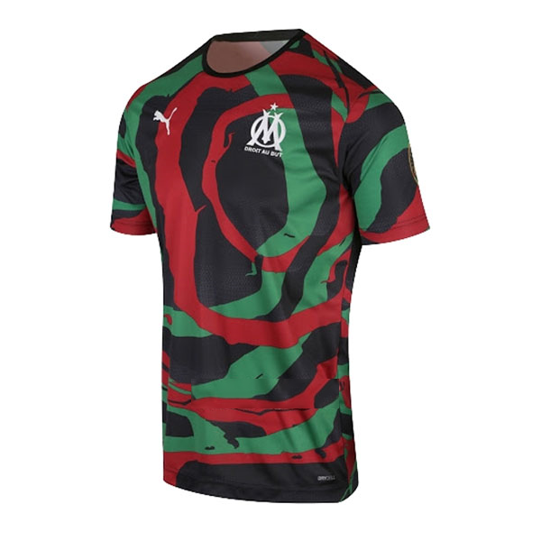 Authentic Camiseta Marsella OM Africa 2021-2022 Negro Verde Rojo